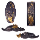 Futatokoro-mono Fuchi Kashira and menuki set